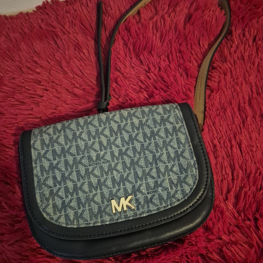 Michael Kors Denim Blue Belt Bag